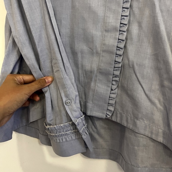 Victoria Beckham long sleeve button down shirt size 4 - Picture 6 of 8